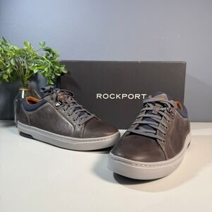 Rockport Men's Leather Casual Sneakers Shoes‎ Brown Lace Up Low Top Size 11W